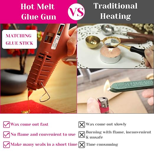 Sealing Wax, Paxcoo 20pcs Wax Seal Sticks, Glue Gun Sealing Wax - Image 4