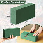 20 Pcs Floral Foam Blocks for Flower Arrangements 5.5"L x 3.1"W x 1.5"H | Green - Image 2