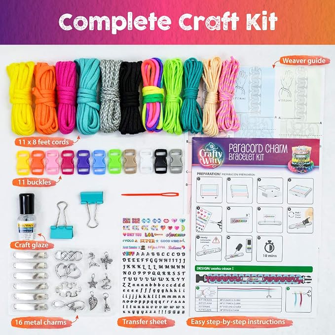 Glittery Garden Paracord Bracelet Making Kit - Image 2