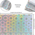 HYANG Transparent Pentagon PVC Super Clear Holographic Vinyl Faux Leather - Image 4