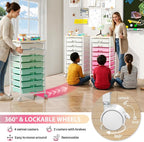 Goovilla Rolling Cart with Drawers, Utility Cart Organizer with 8 Removable - Image 5