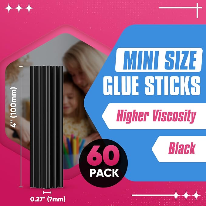 EZUVITA Mini Size Hot Glue Sticks, 0.27” Dia x 4” Long, Festival Decorations - Image 3