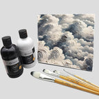 Artecho Lamp Black Acrylic Paint 500ml / 17oz Large Bottle | Semi Glossy Finish - Image 6