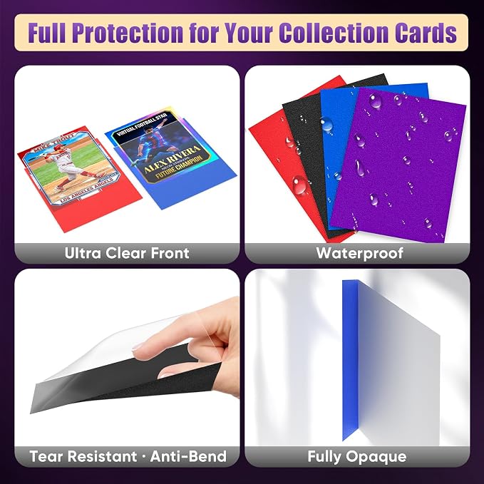 White MTG Card Sleeves 200 Pack Matte Trading Card Sleeves Sturdy Card Protector - Image 6