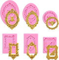 6 Pcs Picture Frame Mold, Flexible Reusable Silicone | Silicone Baroque Vintage by Unknown