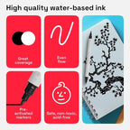 ARTISTRO 2 Black Dual-Tip Acrylic Paint Pens - Image 4