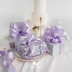 HUIHUANG Lavender Satin Wired Ribbon 2.5 inch Light Purple Double Sided Satin - Image 6