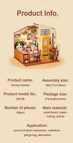 Rowood Miniature House Kit, DIY Miniature Dollhouse Kit - Image 7