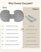 Pregnancy Wedge Pillow for Sleeping, Adjustable Maternity Pillow for Side - Image 9