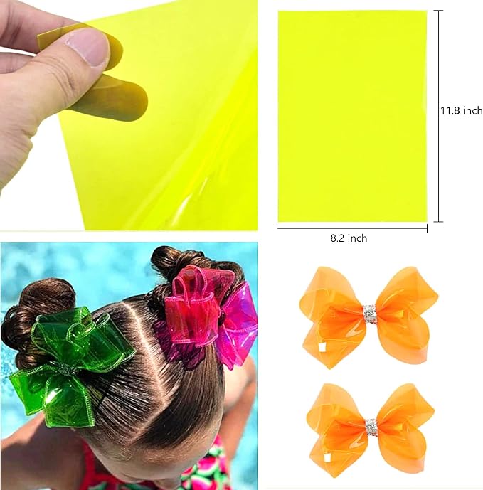 AOUXSEEM Jelly Transparent Leather Vinyl Sheets, Candy Solid Colors Waterproof - Image 6
