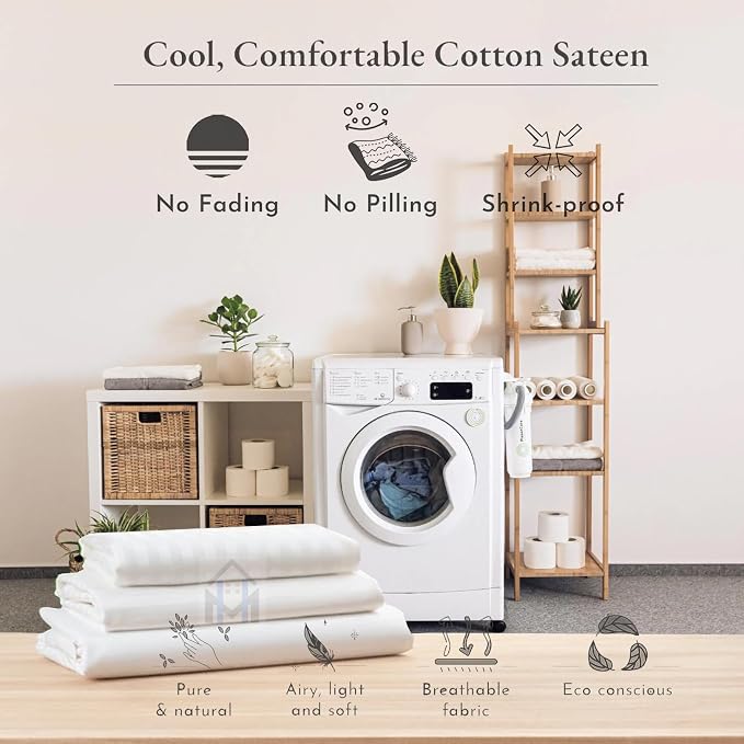 Mattress-Homes Twin Size 100% Egyptian Cotton Top Sheet 1Pcs, Cool & Breathable - Image 4