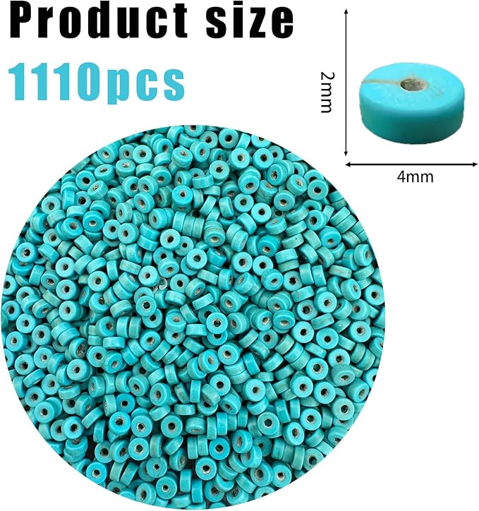Turquoise Heishi Beads Bulk for Jewelry Making - Image 2