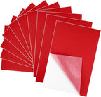 10PCS Red Self Adhesive Felt Fabric Sheets Sticky Felt Sheets by Bringsparkletoeverydaylife
