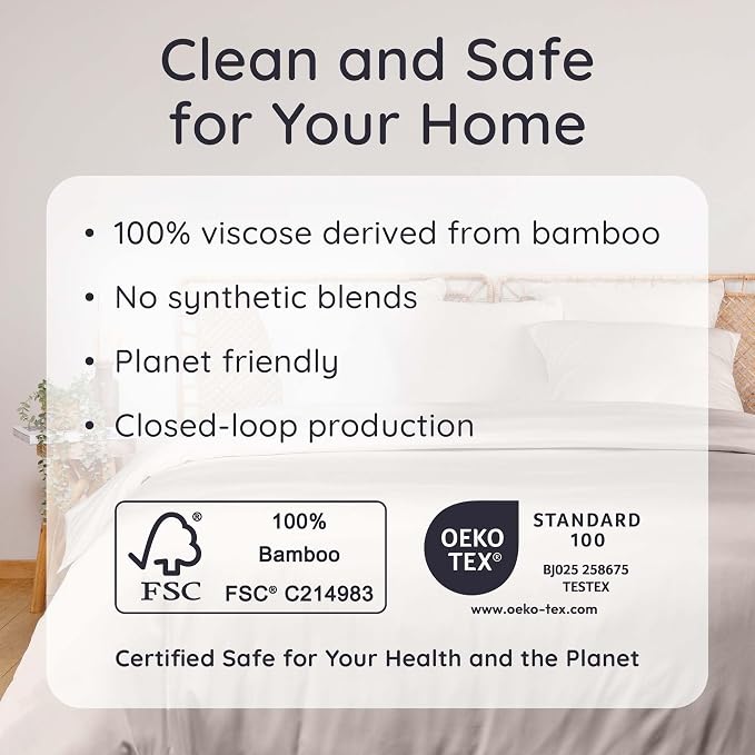 Bambaw 100% Viscose Derived from Bamboo Sheets Full Size Set – 4pcs Cooling - Image 6