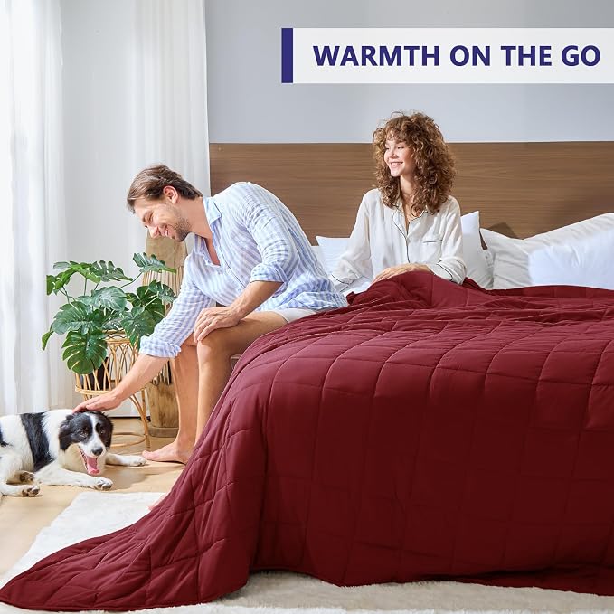 King Size Weighted Blanket for Adults Cooling Heavy Blanket for Sleeping - Image 4
