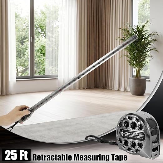 Stainless Steel Tape Measure 25Ft/7.5M Double Side Scale Metric & Imperial | - Image 4