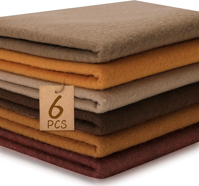 XSEINO 6 Rolls 12"x35" Large Felt Sheets, 1.4mm Thick Nonwoven Fabric by XSEINOiscreating%EF%BC%81