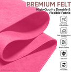 Soft Felt Fabric Sheet 18" x 36", 1.6mm Acrylic Craft Felt, Neon Pink | Soft - Image 2