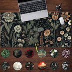 Aesthetic Vintage Dark Flower Plants Wildflowers Large Gaming Mousepad XXL - Image 2