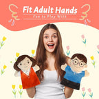6 Pcs Family Hand Puppets for Kids 9.8 Inch Family Members Puppet Set Mom - Image 5