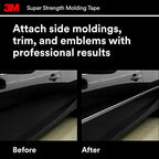 3M Super Strength Molding Tape 03616, 7/8 in x 15 ft Each, Heavy Duty - Image 6