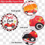 96pcs Two Fast Plates and Napkins Race Car Party Decorations Racing 2 fast - Image 4