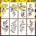 8 Pcs Large Flower Stencils for Painting, 2.9 X 5.9 Inch Flower Stencils for by FRAGRANTGARDEN
