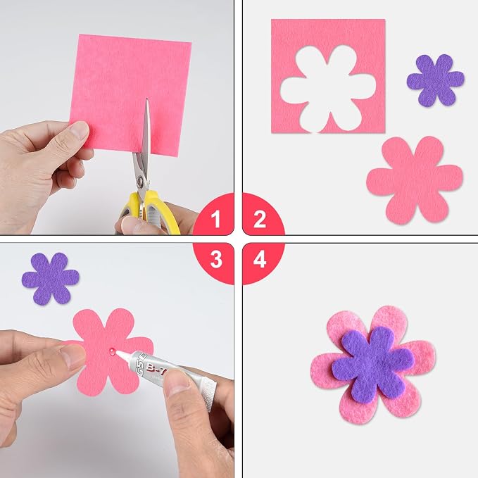 40 Pcs Soft Felt Fabric Sheet 8" x 12" Assorted Color Felt Fabric Sheets - Image 4