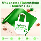 Tintnut Emerald Holographic Heat Transfer Vinyl Roll, easy cut & weed, stretch - Image 3