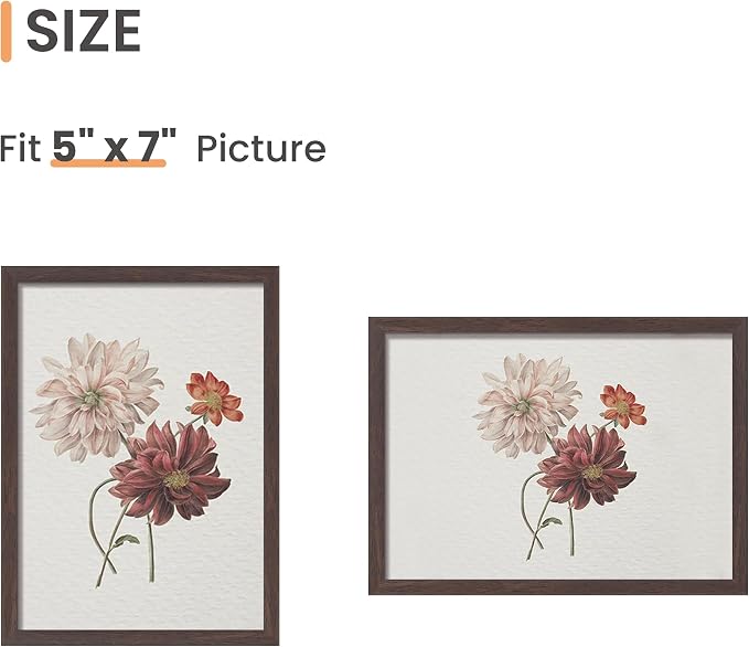 upsimples 5x7 Picture Frame Set of 3, Made of High Definition Glass - Image 4