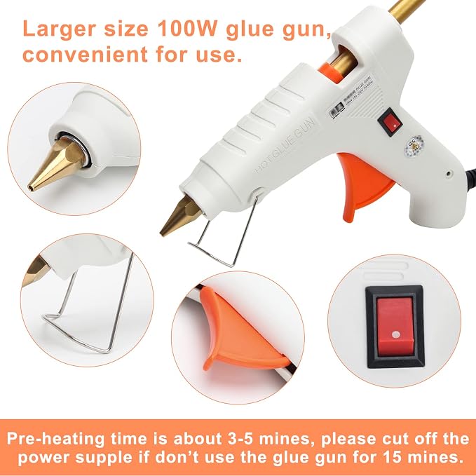 Sealing Wax Sticks 12P with Glue Gun, Luxiv 5.4" Sealing Waxs Stick 10MM Fire - Image 4