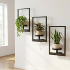 Picture Frame Wall Planters Set of 3, Modern Metal Hanging Shelves - Image 7