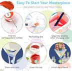 6 Pack Paint by Numbers Kit for Adults Beginners - Image 6