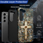 for Samsung Galaxy S23 Case, Christian Cross Stained Glass Pattern Glossy 2 in - Image 3