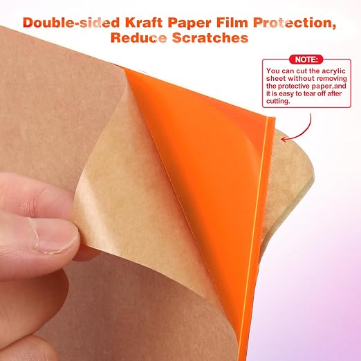 Adrattnay Orange Acrylic Sheets, 1/8 Thick - Image 4