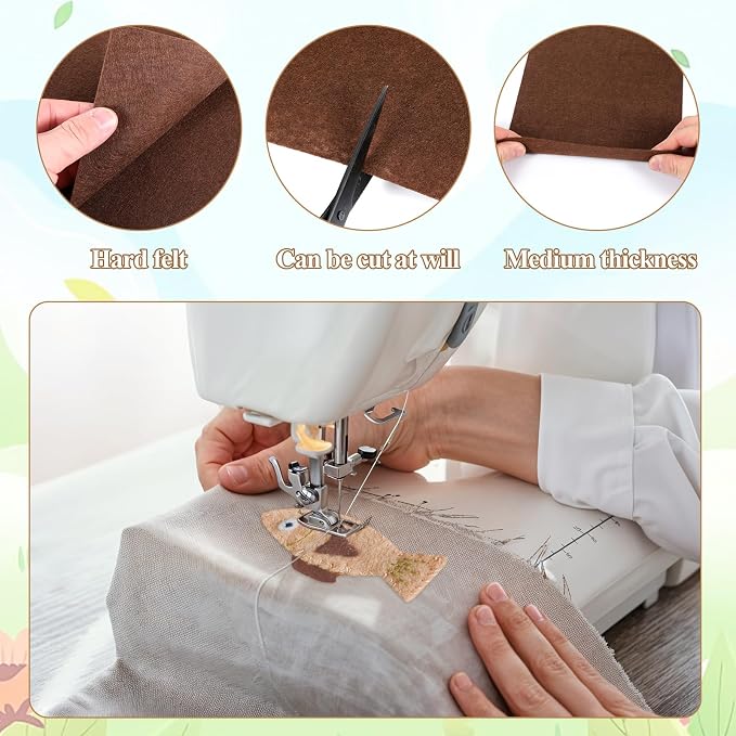 12 Pcs Felt Sheets, 7.8"×11.8" 1mm Thick Soft Felt Fabric Sheet, 3 Assorted - Image 3