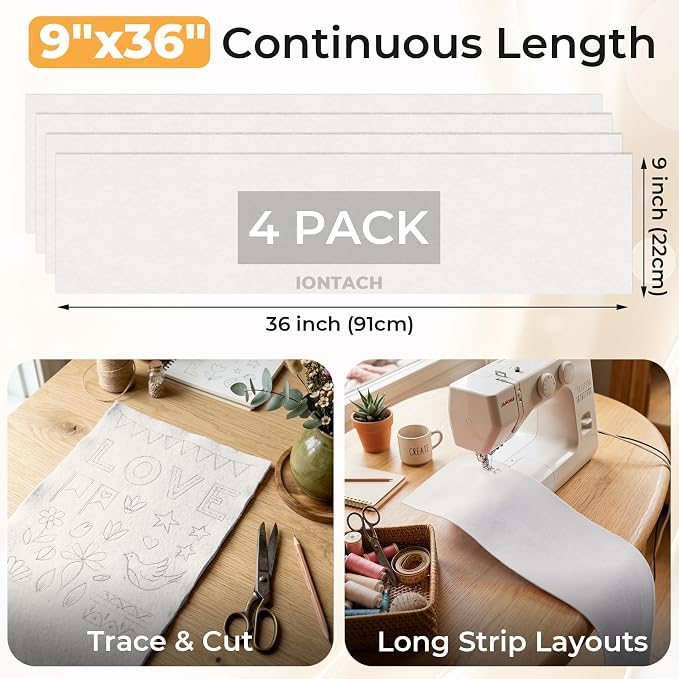 IONTACH 9" X 36" Soft Felt Sheets 1.6mm Thick | Acrylic Felt Fabric - Image 2