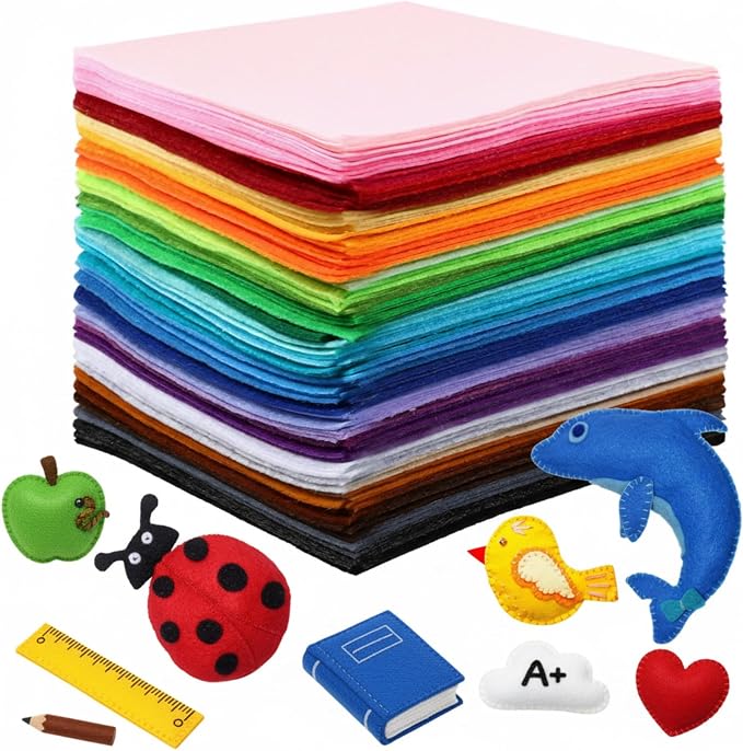 Moukeren 180 Pcs 12 x 12 Inch Felt Sheets Bulk by Moukeren