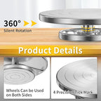 Banding Wheel, Double-Sided Pottery Turnable Wheel Aluminium Alloy Heavy Duty - Image 2