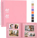 RECUTMS 12x12 Scrapbook 60 Pages Kraft Paper DIY Anniversary Album Pink | 250gsm by RECUTMS