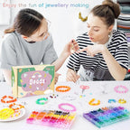 QUEFE 1900pcs, 48 Colors, Pony Beads Bracelet Making Kit, Rainbow Kandi Beads - Image 7