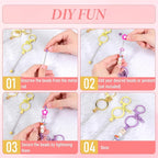 30 Pcs Beadable Keychain Bars Bulk, Bead Keychains Colorful Metal, DIY - Image 4