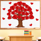 JarThenaAMCS 50Pcs Valentine' s Day Tree Bulletin Board Set 3D Heart Honeycomb - Image 3