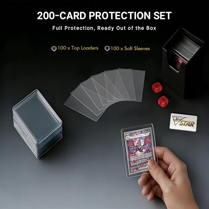 Foluck 9 Pocket Top Loader Binder, Holds 252 Toploaders, Side-Loading Trading - Image 3