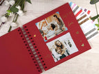 potricher 8 x 8 Inch DIY Scrapbook Photo Album 80 Pages Thick Kraft Blank Red - Image 3