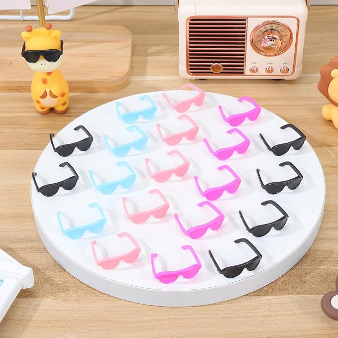 TOYANDONA 60pcs Doll Sunglasses, 4 Colors Glasses Doll Eyeglasses Miniature - Image 7