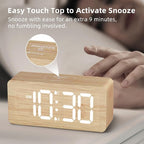 uscce Wooden Digital Alarm Clocks - Image 8