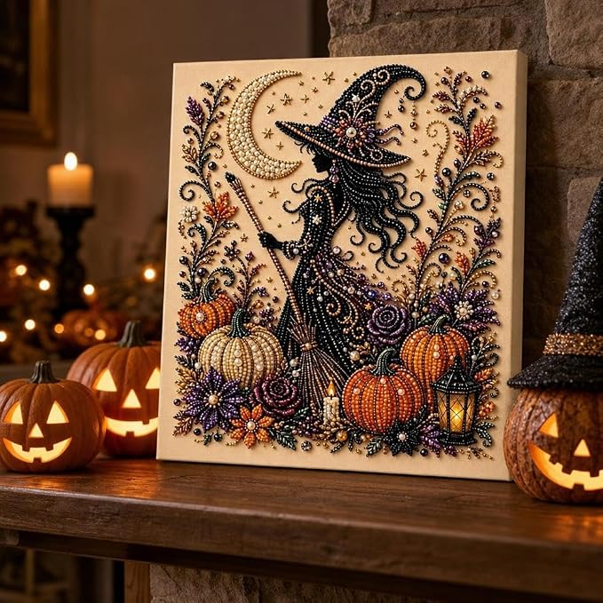 LuckyOkay Halloween Ghost Pearl Art DIY Kit, Spooky Cute 3D Diamond-Painting - Image 5