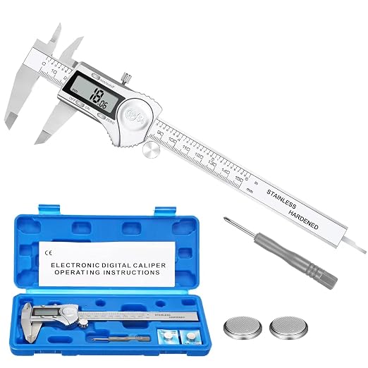 Electronic Digital Calipers, inch and Millimeter Conversion, LCD Screen by Simhevn