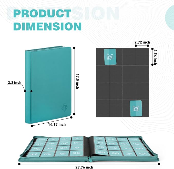 Premium Card Binder 16 Pocket, Trading Card Binder Holds up to 1000+Cards - Image 5